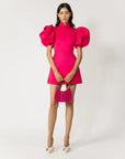 Beth Mini Dress in Hot Pink