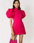 Beth Mini Dress in Hot Pink