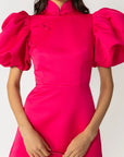 Beth Mini Dress in Hot Pink