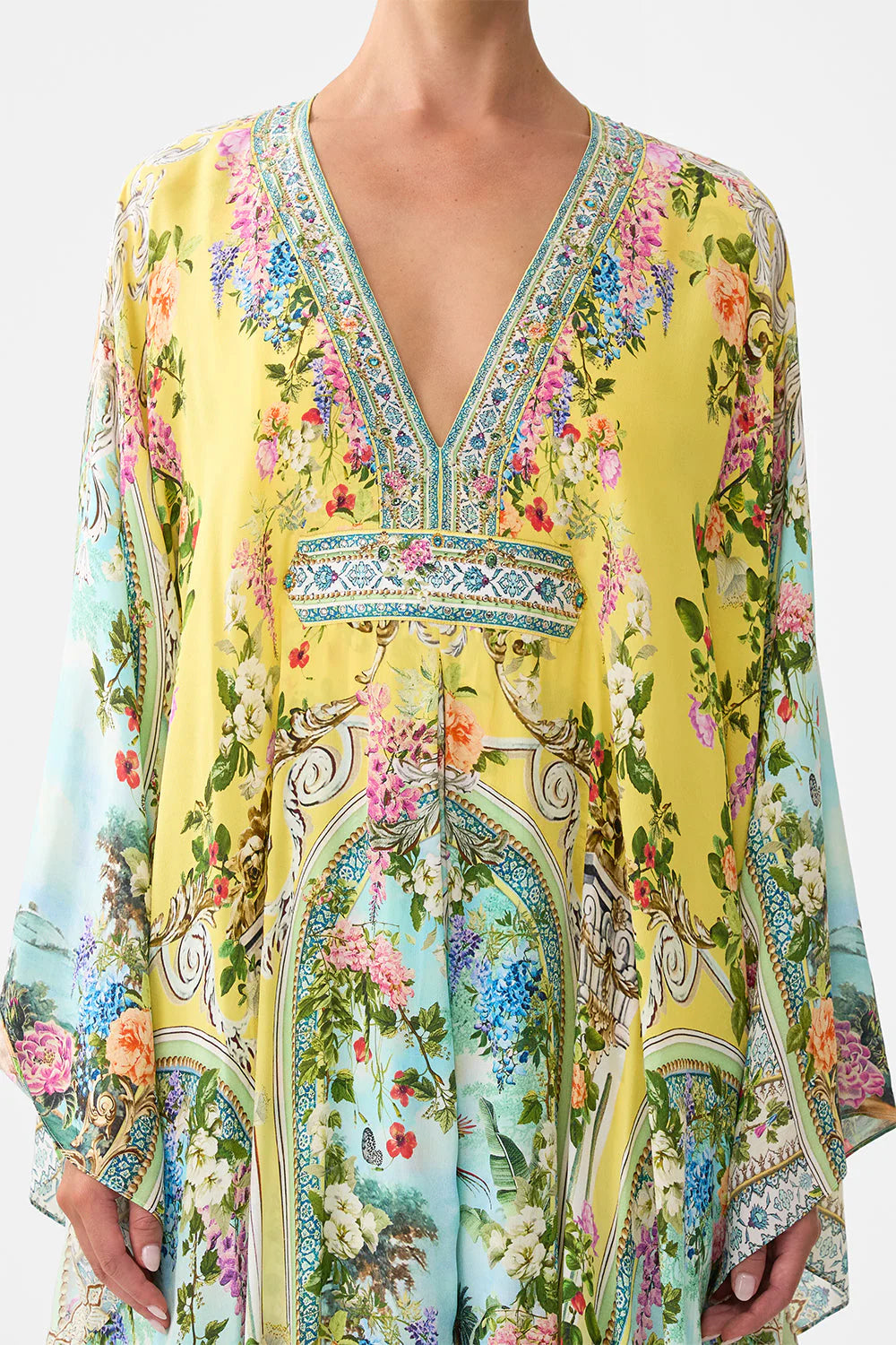 Long Kaftan With Waist Detail