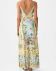 V Neck Full Length Bias Slip Dress