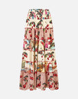 Shirred Waist Tiered Circle Skirt