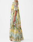 Long Off Shoulder Frill Dress With Straps