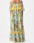 Long Off Shoulder Frill Dress With Straps