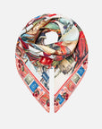 Large Crystalled Silk Square Scarf (Notes From The Road)
