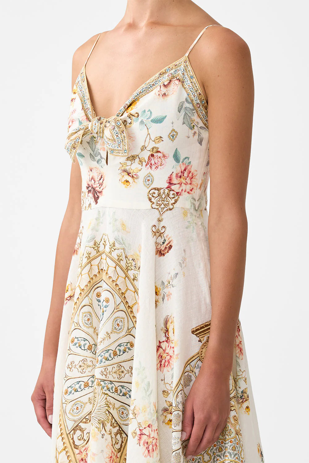Long Dress With Tie Front