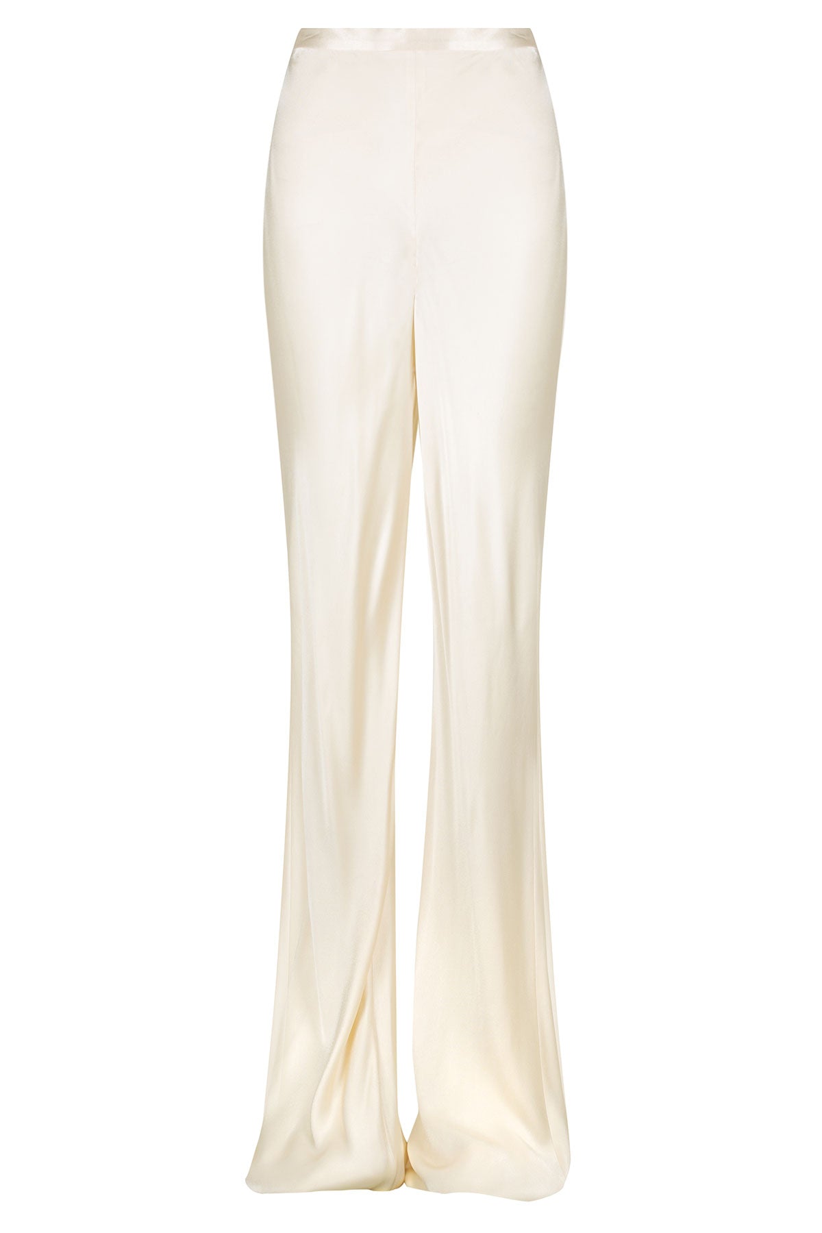 Camille Bias Cut Flared Pant - Cream