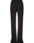 Camille Bias Cut Flared Pant - Black