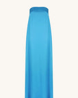 Ciel Silk Strapless Column Maxi Dress