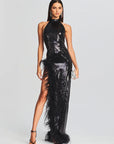 Vixen Sequin Feather Dress