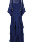 Isola Round Neck Balloon Sleeve Maxi Dress