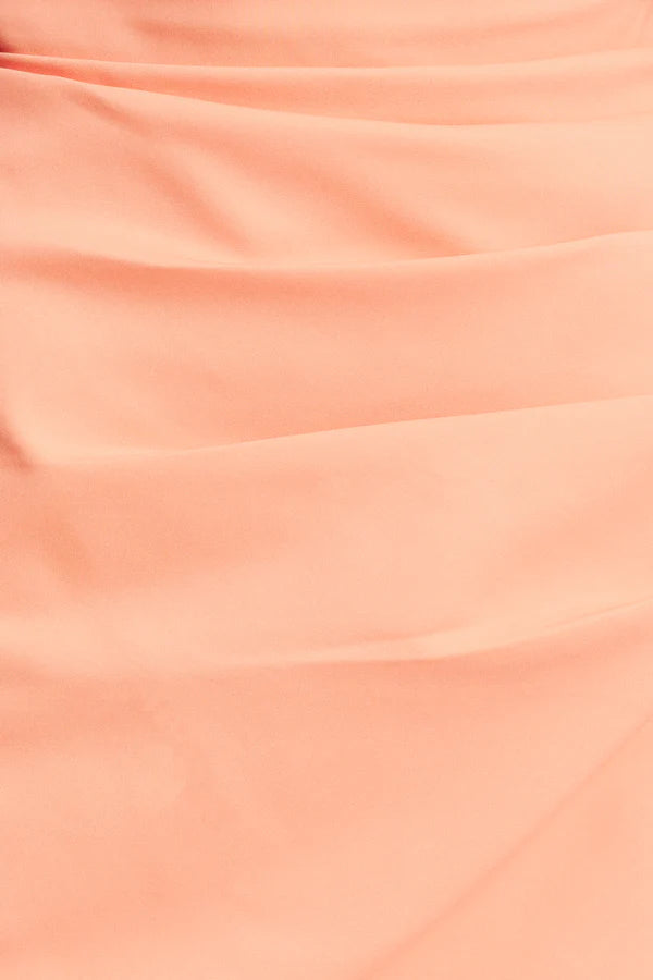 Lani Strapless Draped Maxi Dress - Peach
