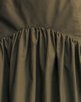 Maiori Square Neck Midi Dress - Army Green