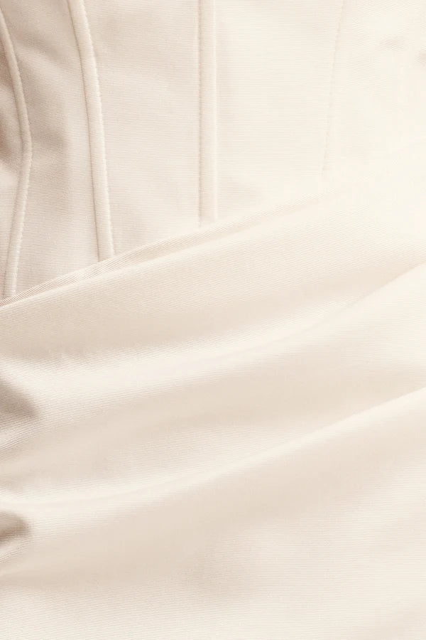 Oakley Strapless Draped Mini Dress - Ivory