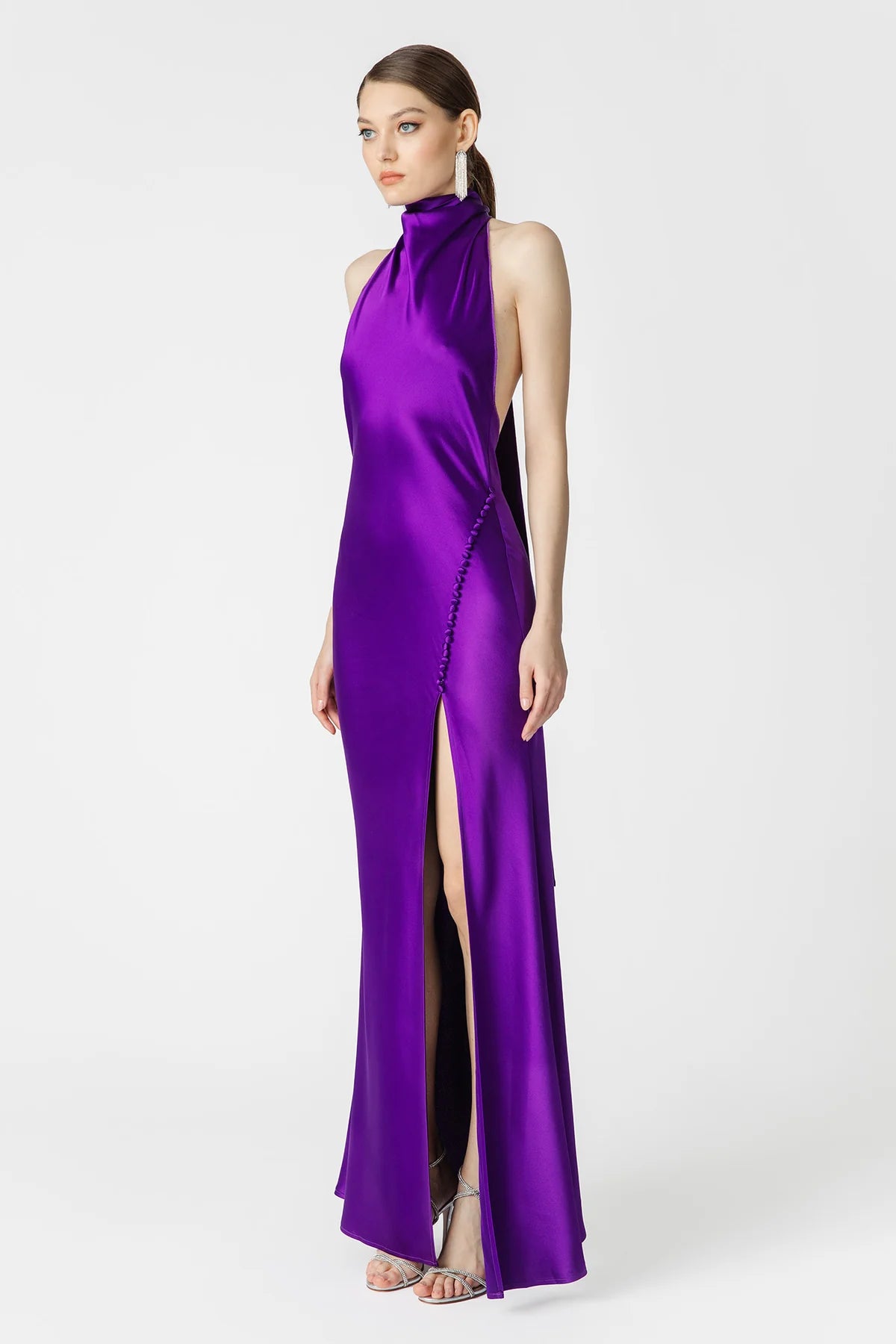 Penelope Backless Satin Gown