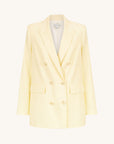 Sara Peak Lapel Blazer - Lemon