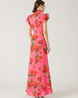 Sylvie Floral Dress in Pink Rose