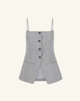 Asher Tailored Top - Smoke Grey