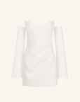 Oakley Strapless Draped Mini Dress - Ivory
