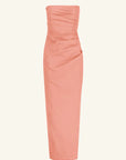 Lani Strapless Draped Maxi Dress - Peach