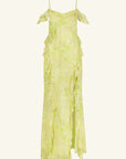 Miller Ruffle Cowl Maxi Dress