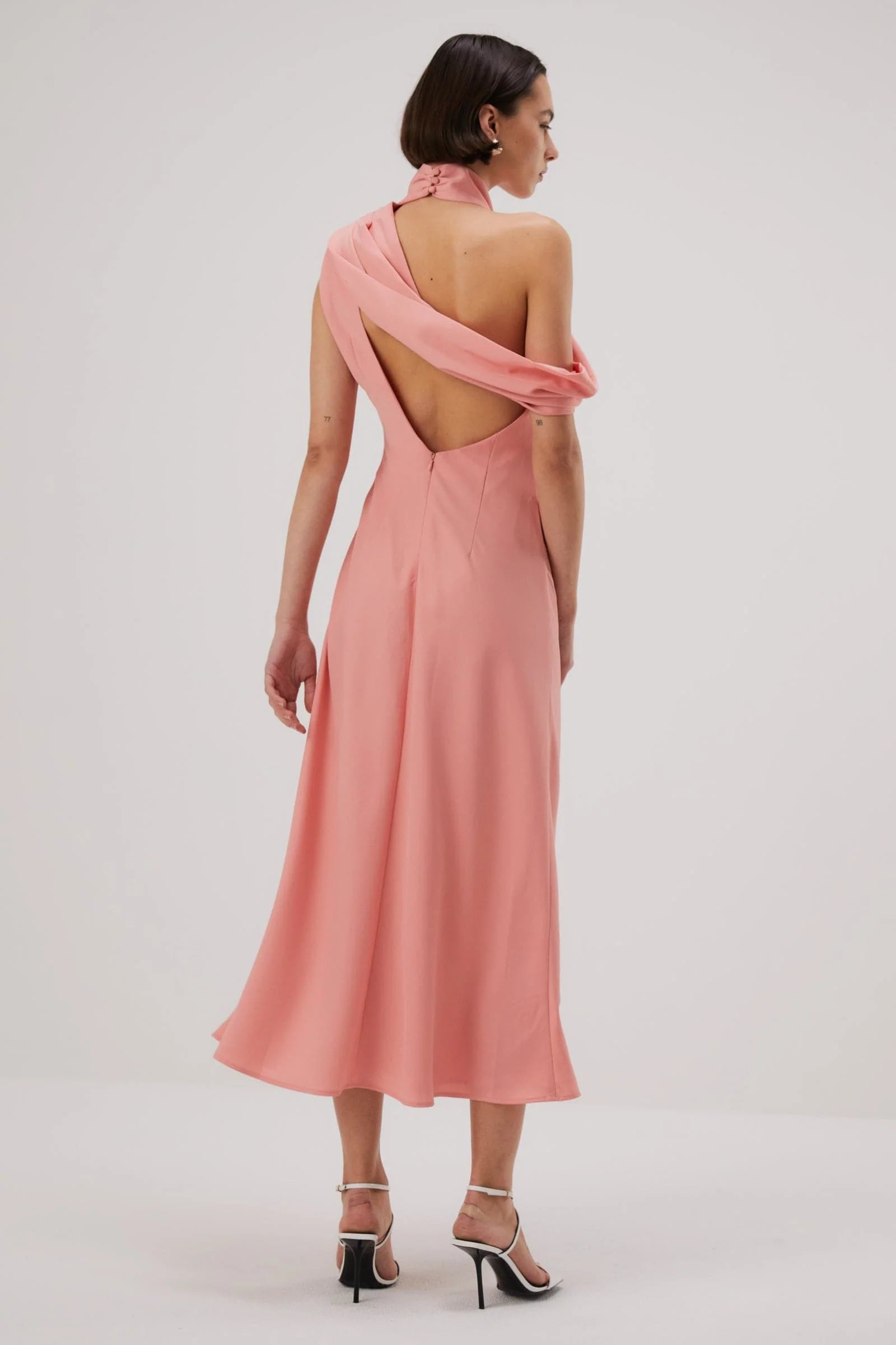 Amiya Midi Dress - Quartz Pink