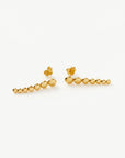 Articulated Beaded Drop Stud Earrings