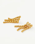 Articulated Beaded Waterfall Stud Earrings