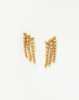 Articulated Beaded Waterfall Stud Earrings