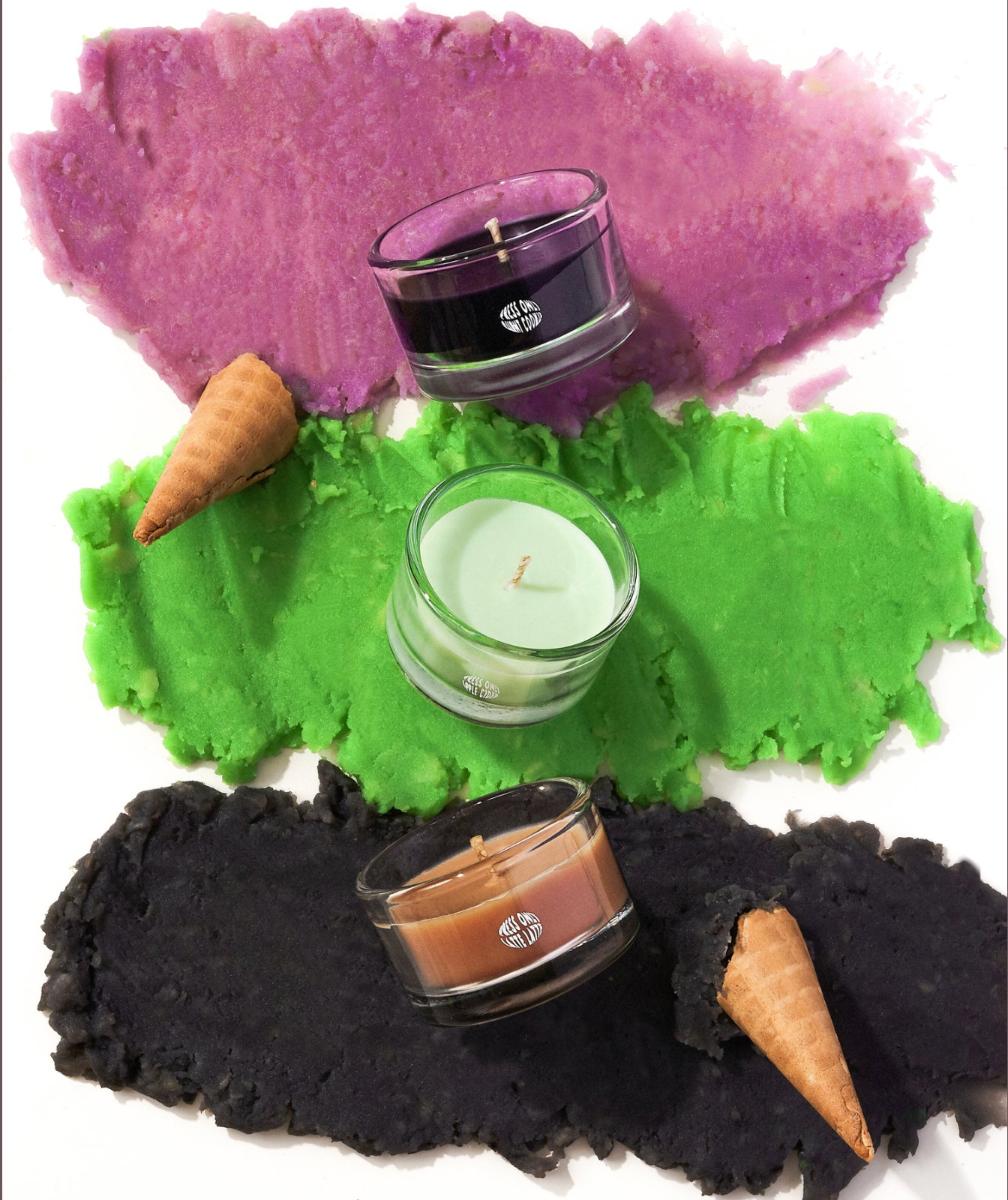 Mini Cream Candle Set