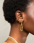 Molten Ovate Mismatch Hoop Earrings