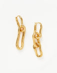 Molten Ovate Mismatch Hoop Earrings