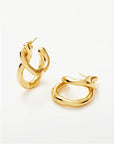 Molten Twisted Double Hoop Earrings