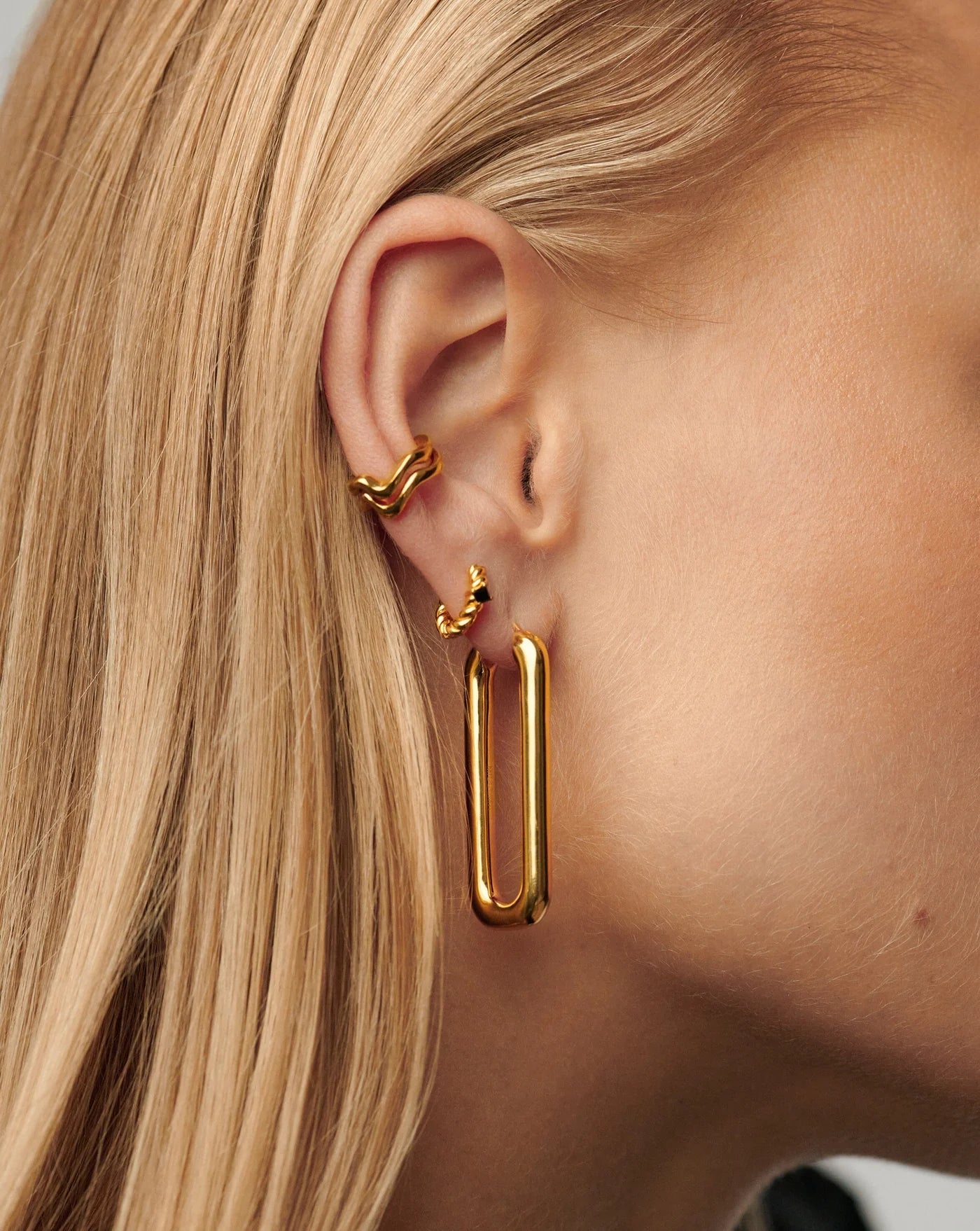 Ovate Hoop Earrings