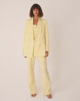 Sara Peak Lapel Blazer - Lemon