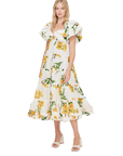 Marguerite Blanche Swan Ruffle Dress
