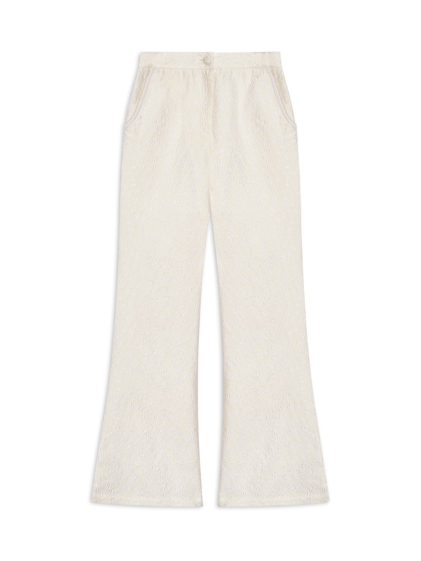 Evie Jacquard Flared Trousers