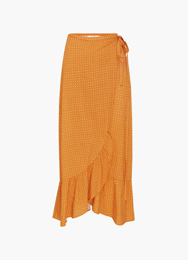 Marigold Ruffle Wrap Skirt
