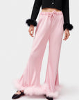 Boudoir Pants with Feathers