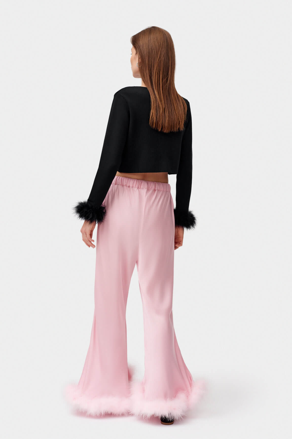 Boudoir Pants with Feathers